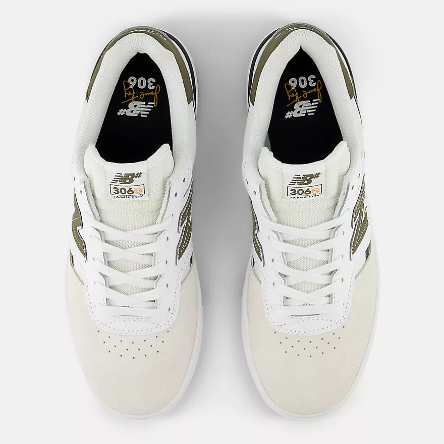 New Balance Numeric NM 306 Jamie Foy Cup - White w/ Dark Moss
