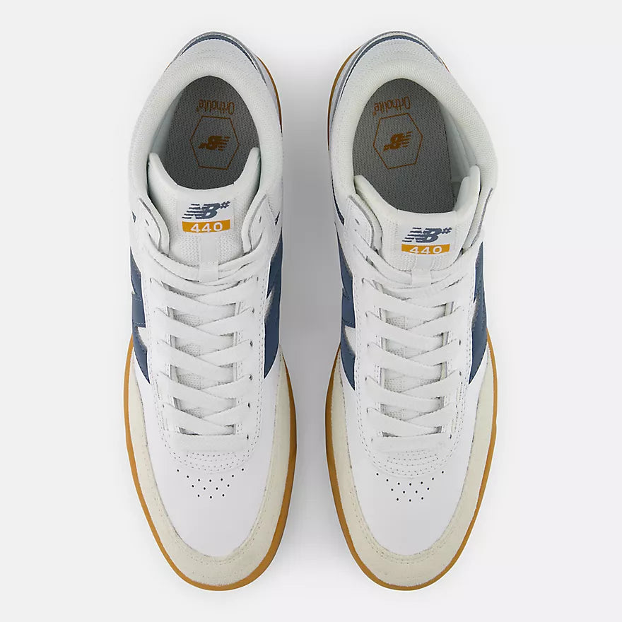 New Balance Numeric 440 High V2 - White w/ Shadow Blue UN440HJC
