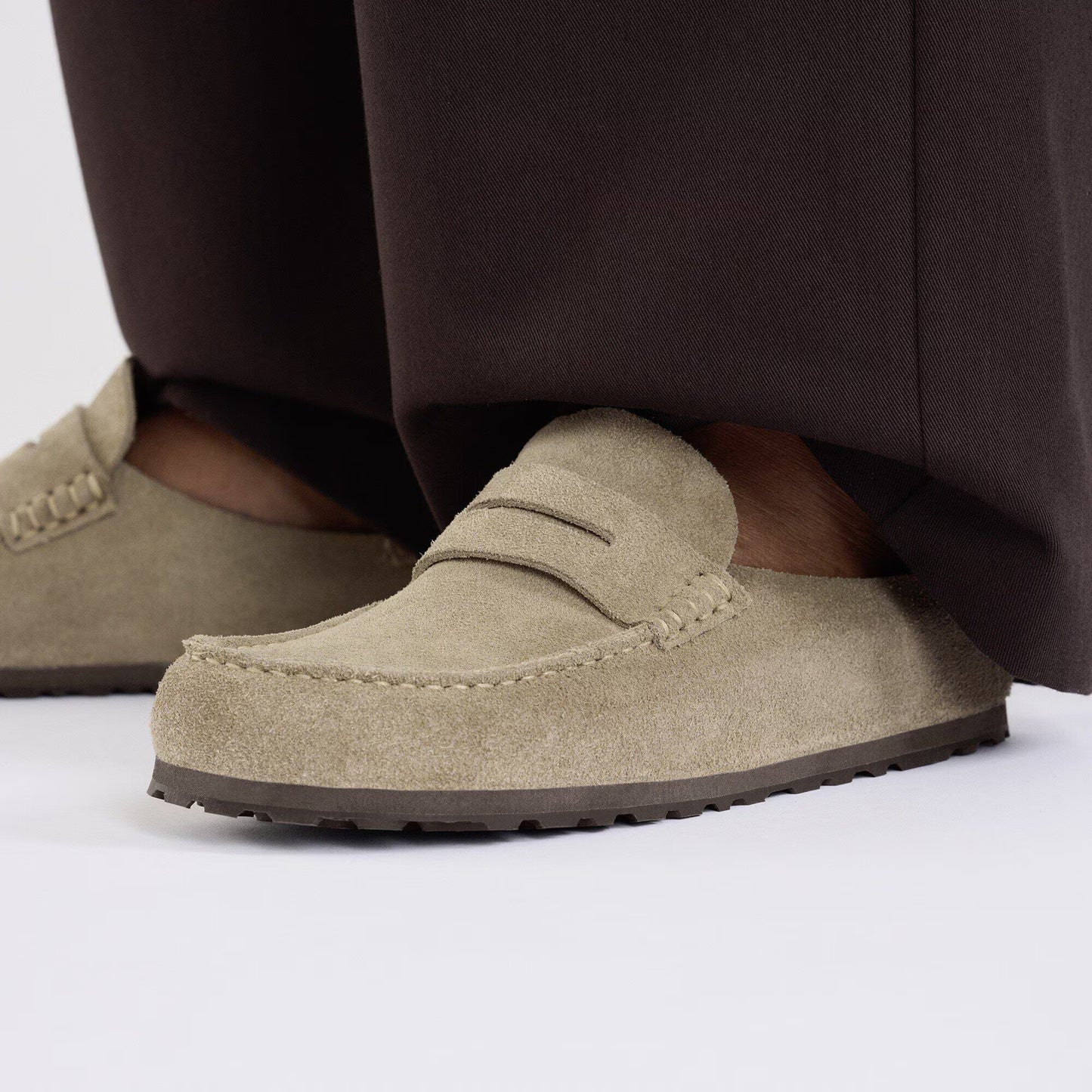 Naples Wrapped Suede Leather - Taupe