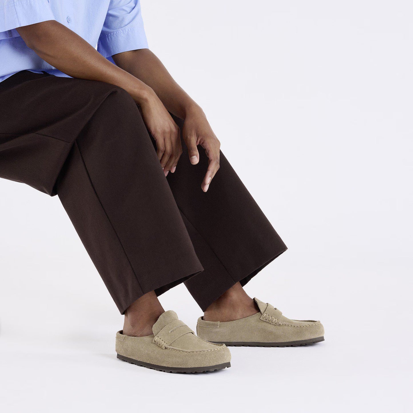 Naples Wrapped Suede Leather - Taupe