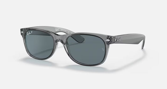 New Wayfarer 58 Transparent Grey w/ Dark Blue Polar RB2132