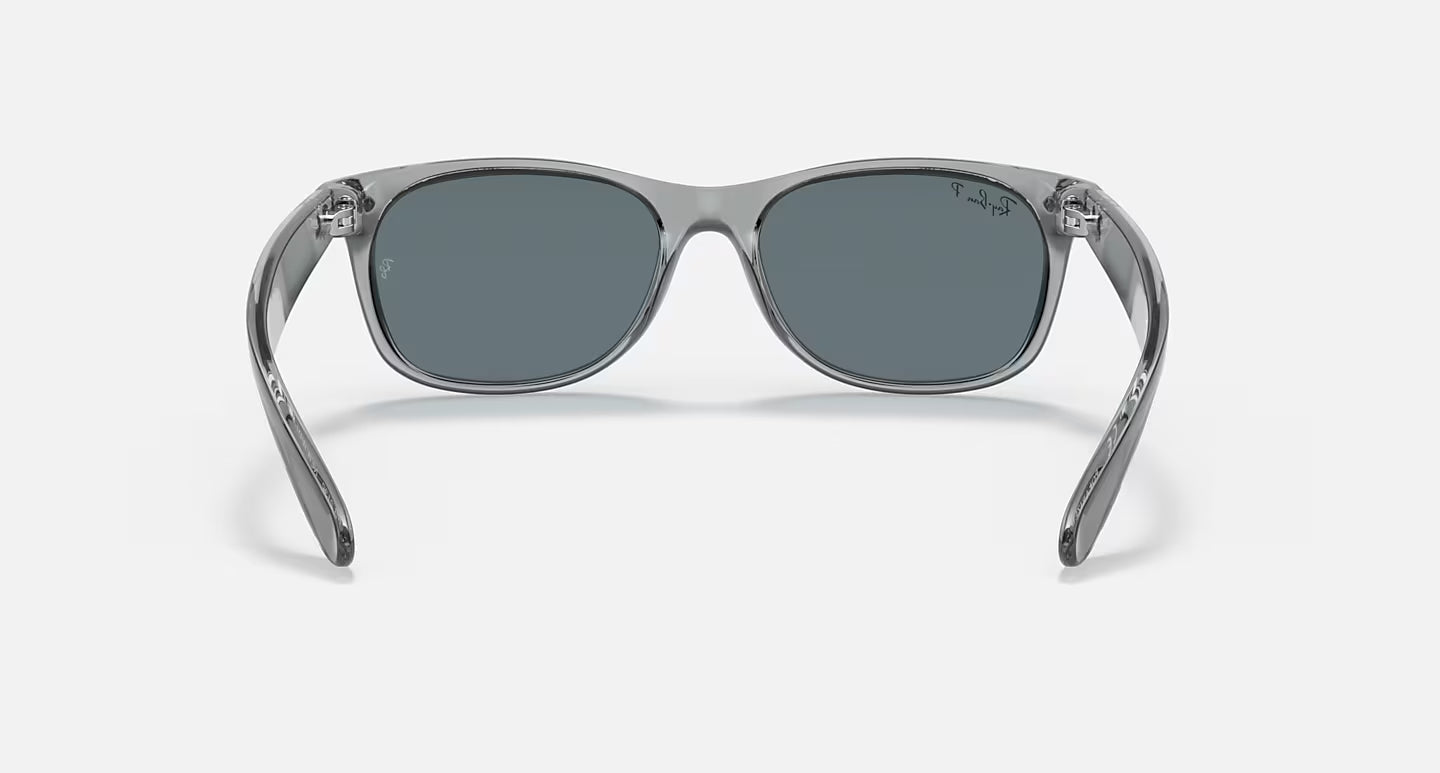 New Wayfarer 58 Transparent Grey w/ Dark Blue Polar RB2132