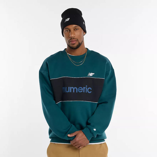 New Balance Numeric Team Crew Crewneck Sweatshirt - Medusa Green