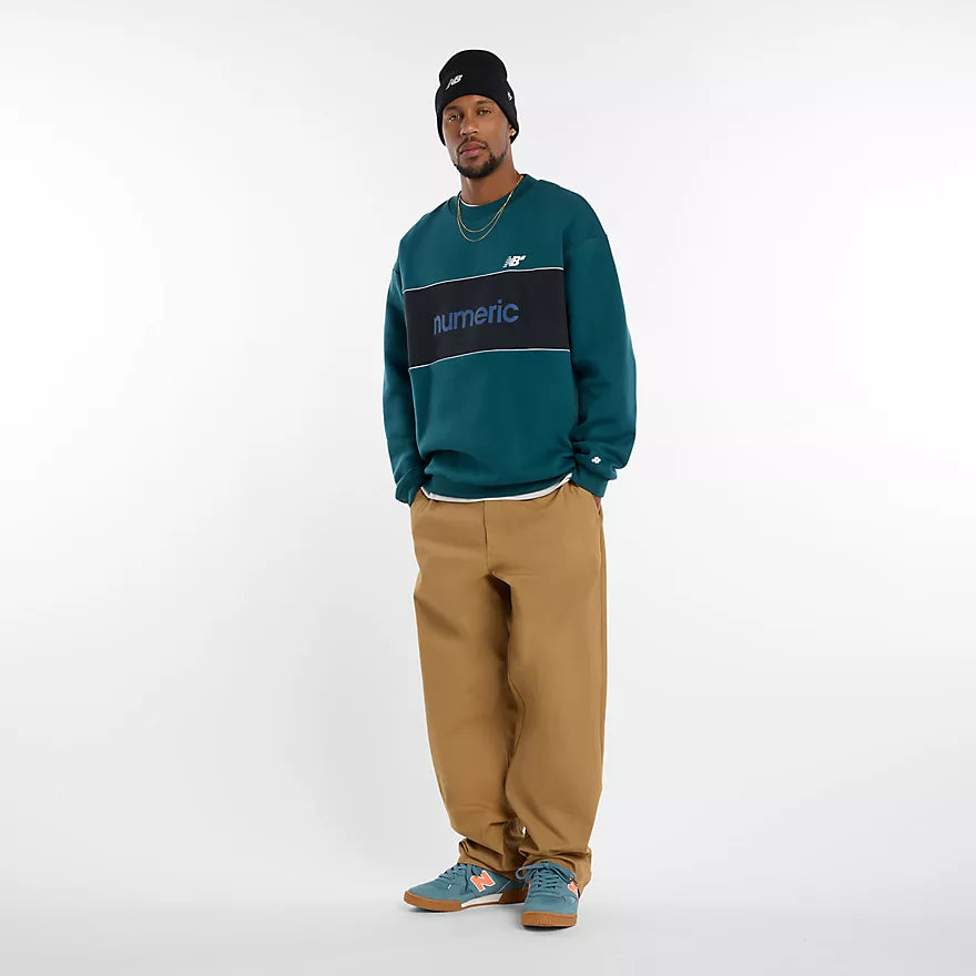 New Balance Numeric Team Crew Crewneck Sweatshirt - Medusa Green