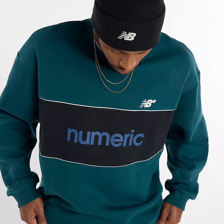 New Balance Numeric Team Crew Crewneck Sweatshirt - Medusa Green