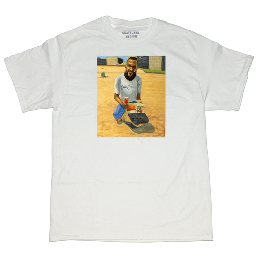 Skate Jawn Nutcracker by Lee Smith Tee - White