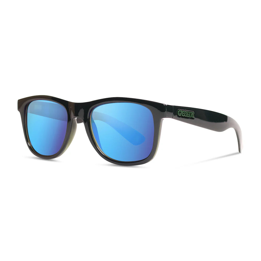 Cassette Optics OGLX Sunglasses - Deep Woods Green / Blue Mirror Lens