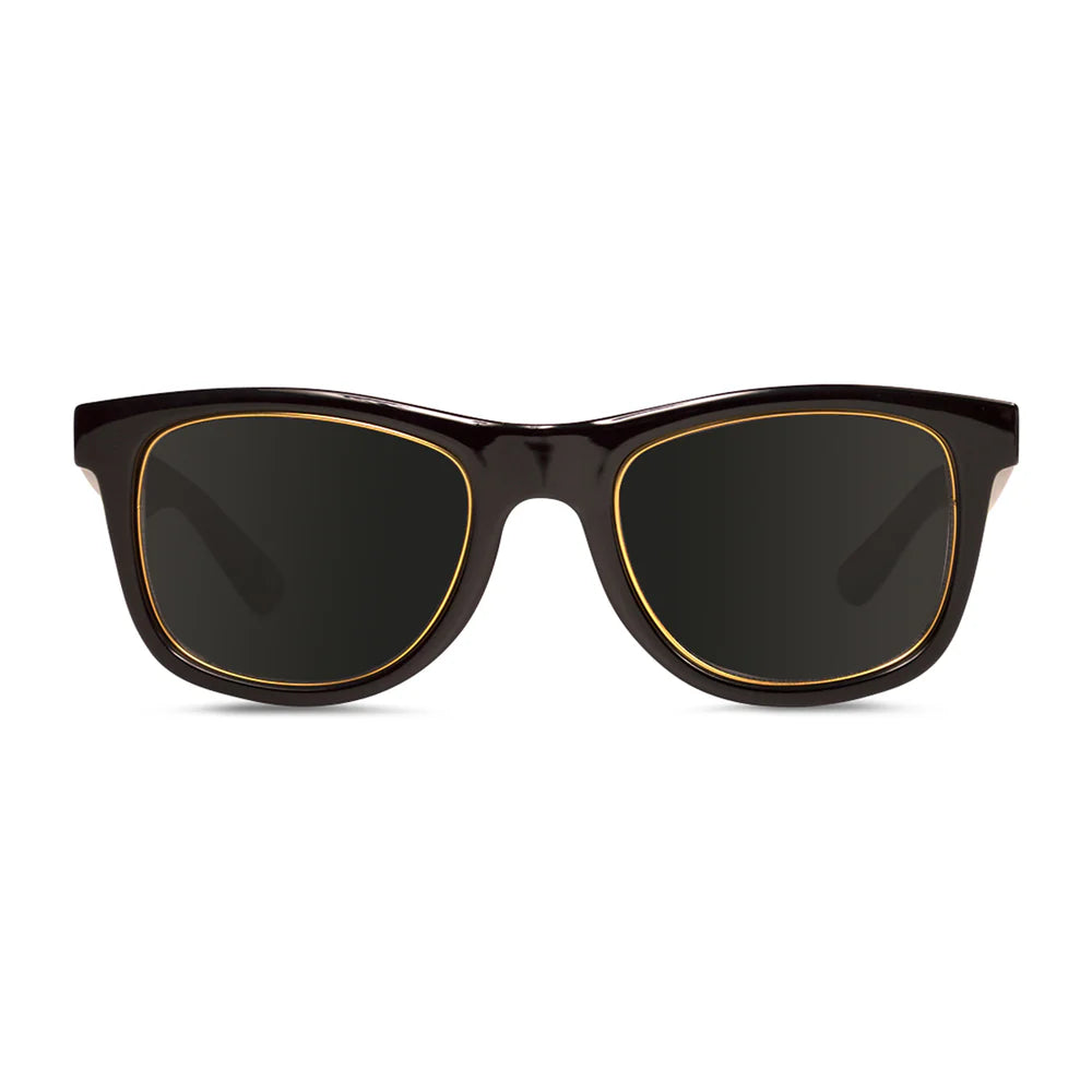 Cassette Optics OGLX Sunglasses - Gloss Black Gold Lining / Smoke Lens