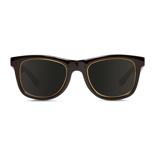 Cassette Optics OGLX Sunglasses - Gloss Black Gold Lining / Smoke Lens
