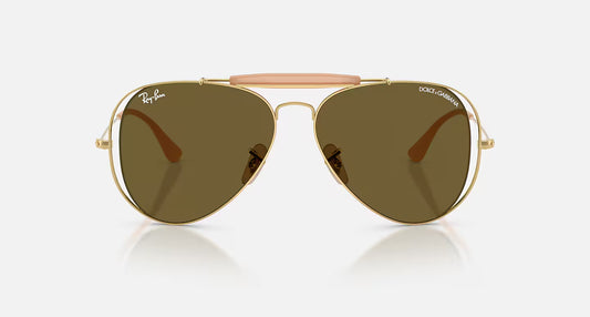Ray-Ban x Dolce & Gabbana The Outdoorsman RB3029M 54mm Aviator Arista Gold w/ Dark Brown Lens