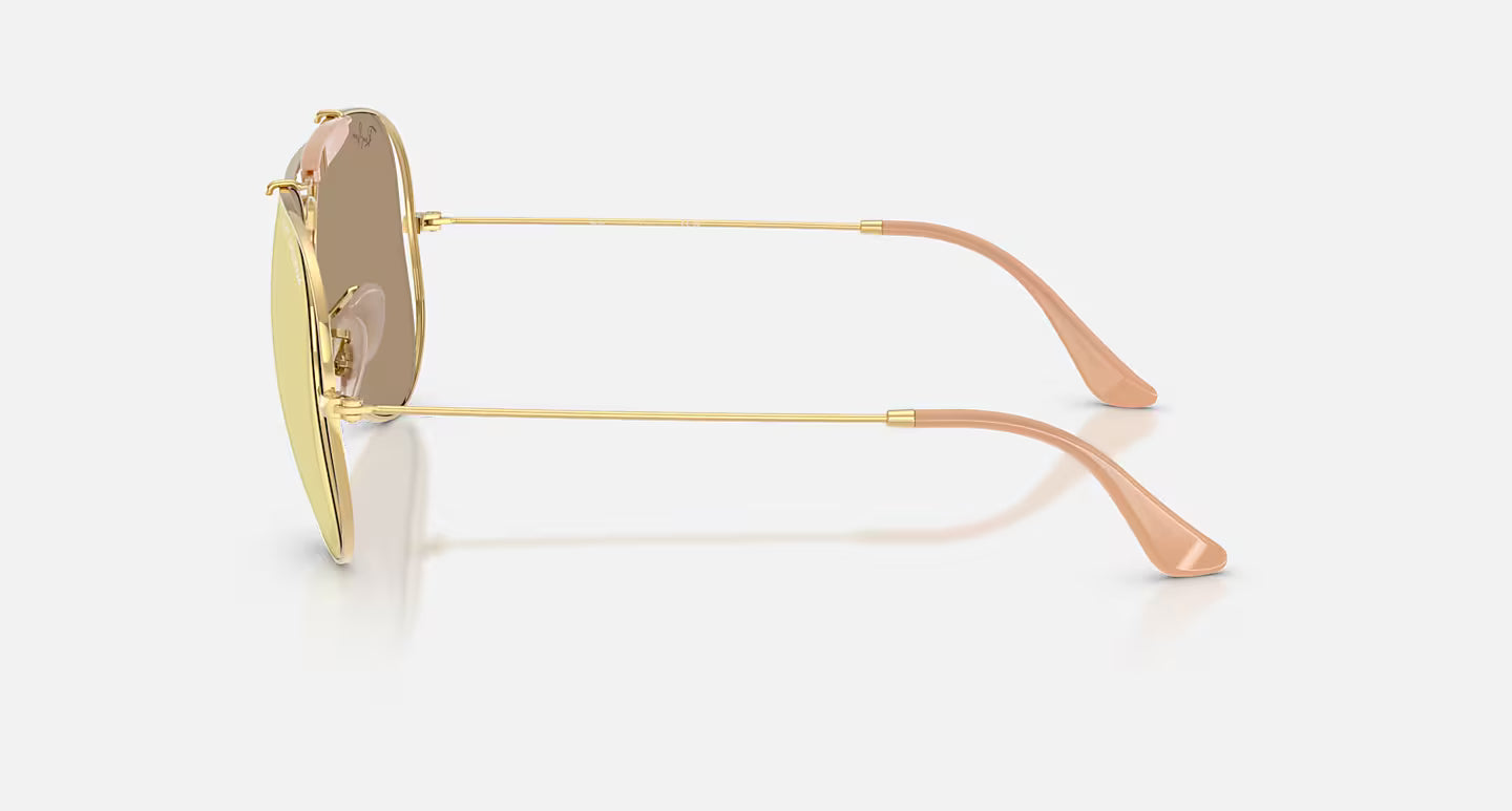 Ray-Ban x Dolce & Gabbana The Outdoorsman RB3029M 54mm Aviator Arista Gold Polished w/ Dark Brown Mirror Rose Gold
