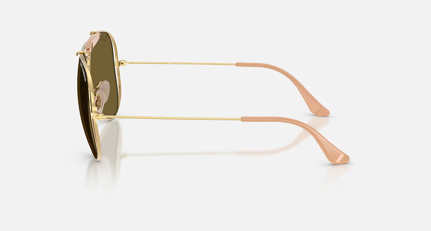 Ray-Ban x Dolce & Gabbana The Outdoorsman RB3029M 54mm Aviator Arista Gold w/ Dark Brown Lens