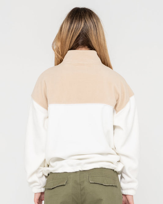 Tonal Division Half Zip H/Z Polar Fleece - Oatmeal