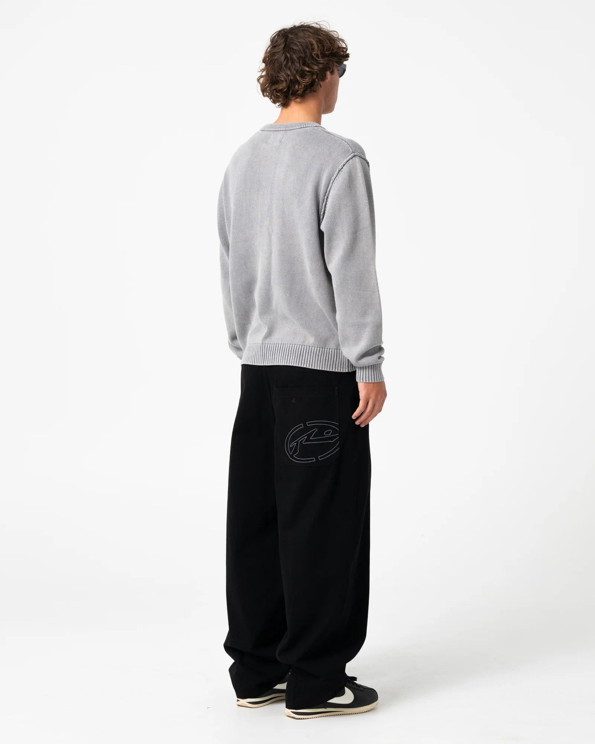 Rusty Jaxon Printed Sweater - Steel Blue