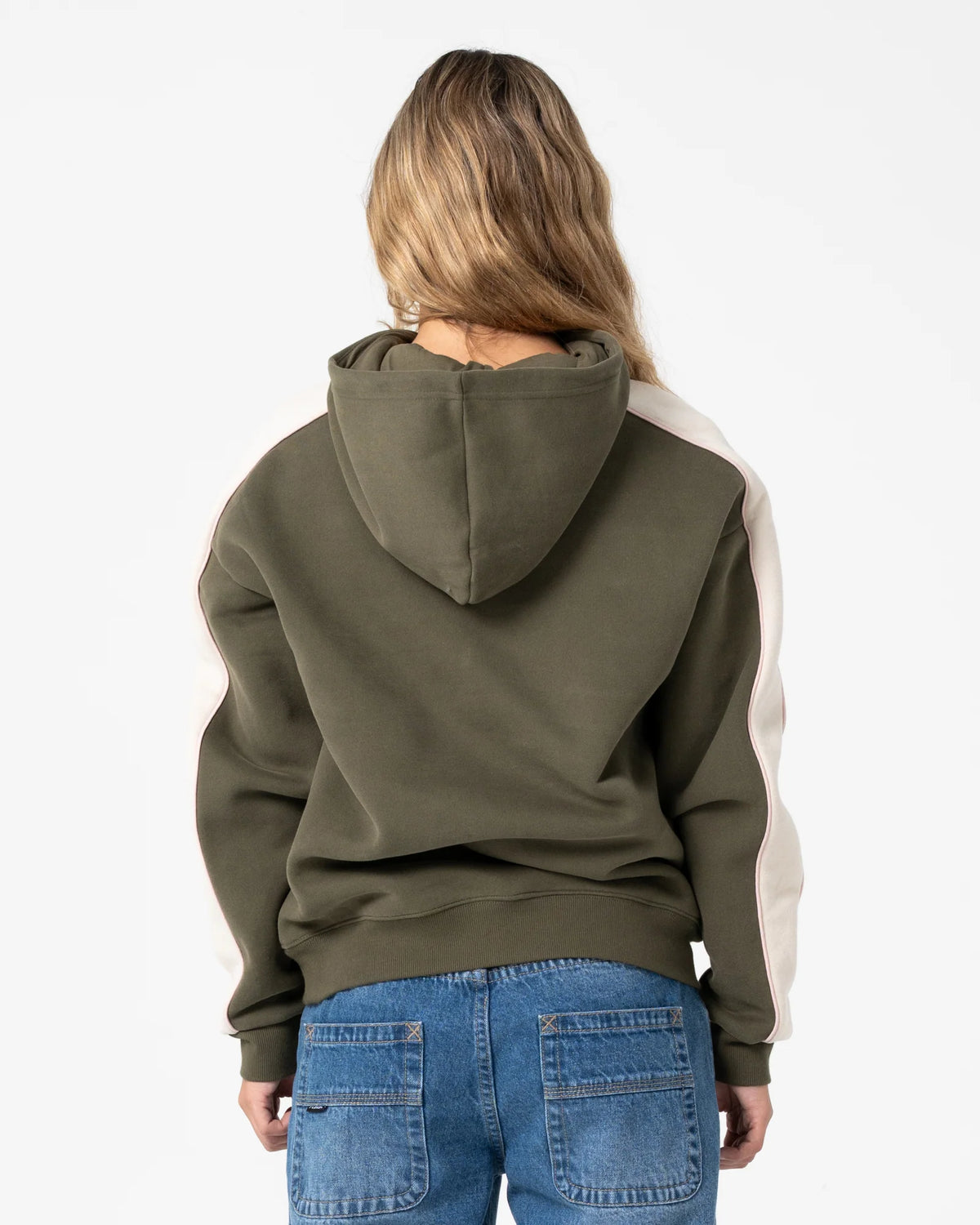 Rusty Hailstone Oversized Hooded Fleece - Army Green