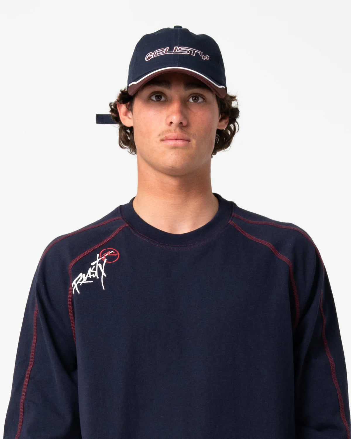 Rusty Flip Daddy Panel Dad Cap - Navy Blue
