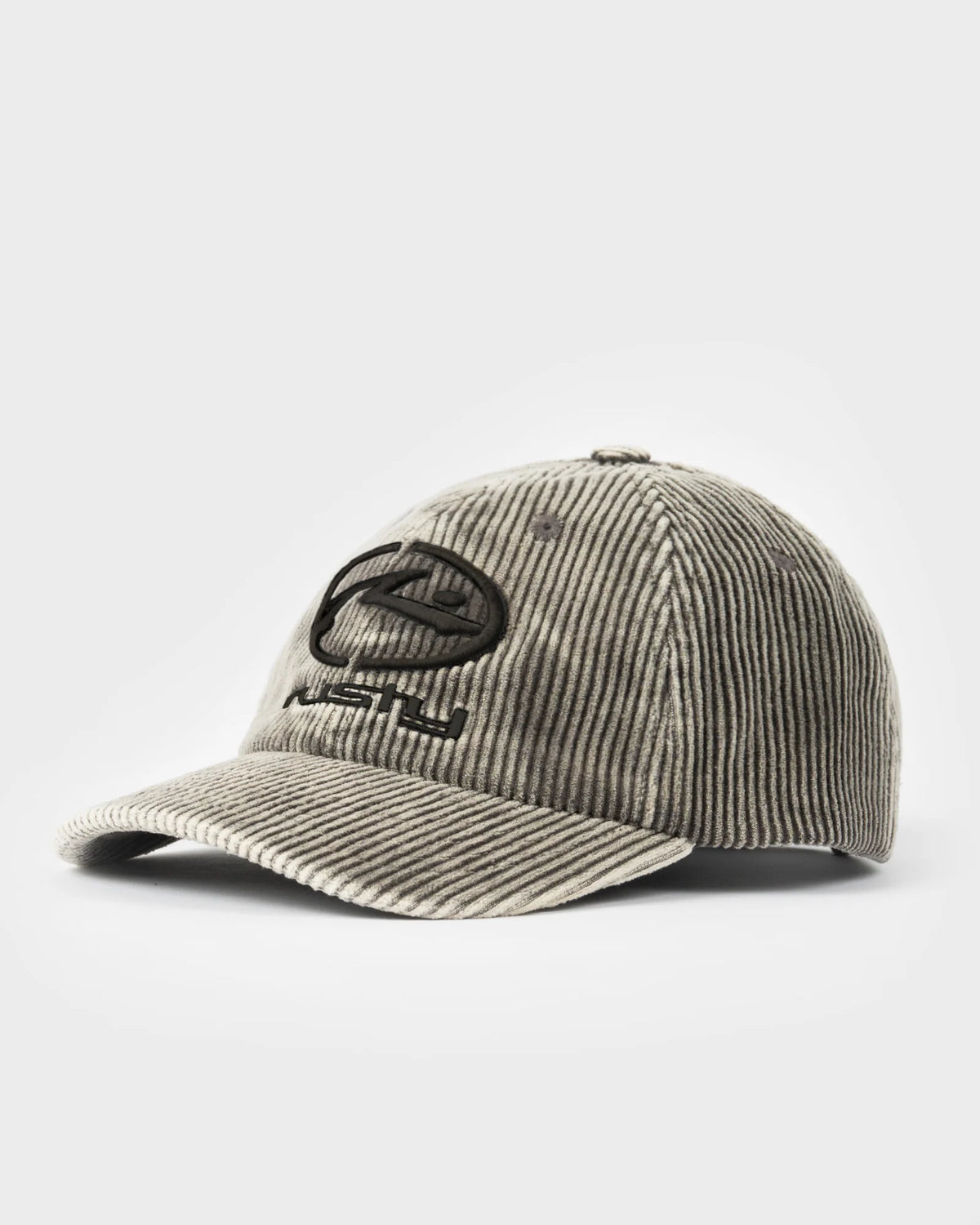 Rusty Placid Cord 6 Panel Cap - Black