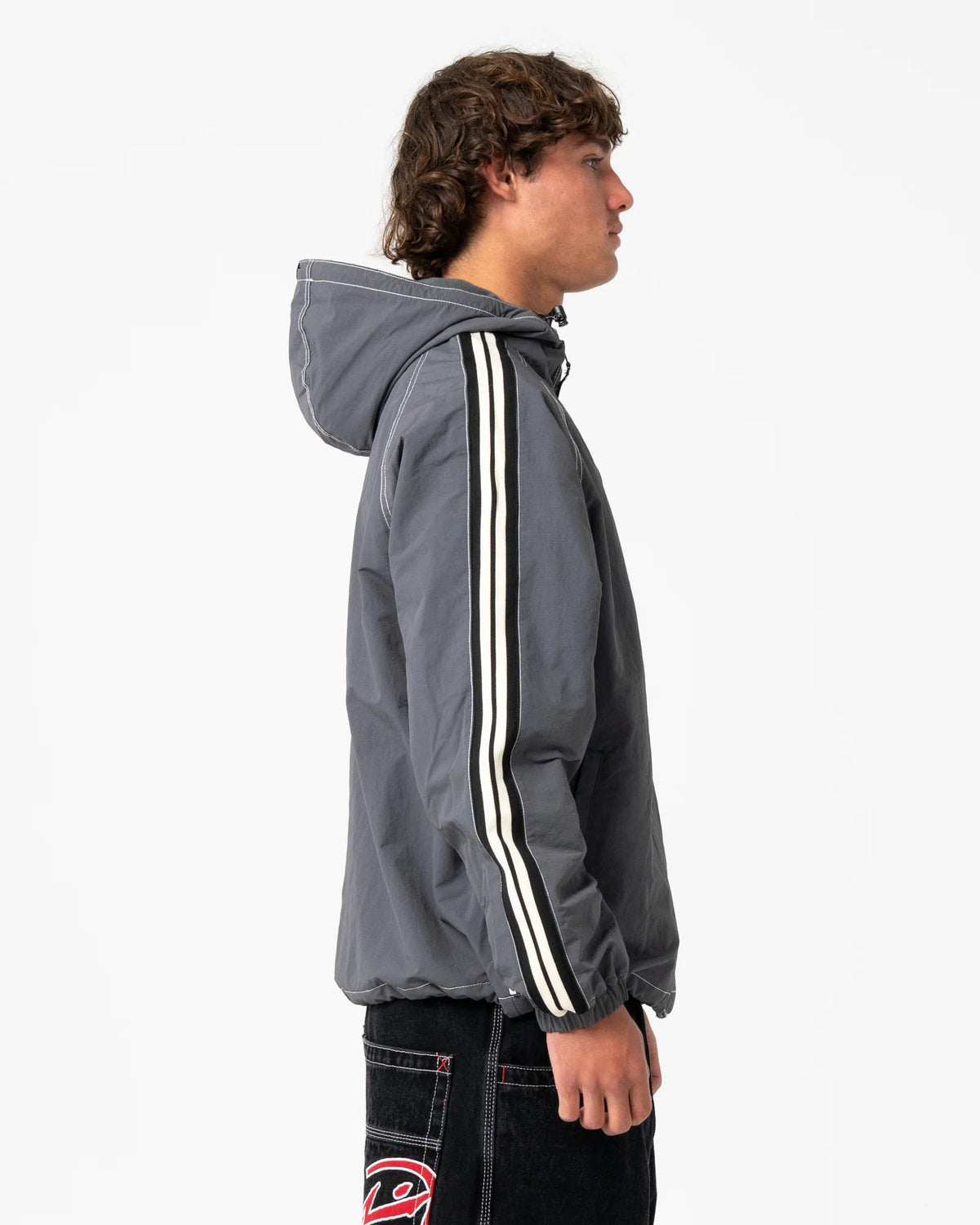 Rusty Lock Out Hooded Jacket - Steel Blue