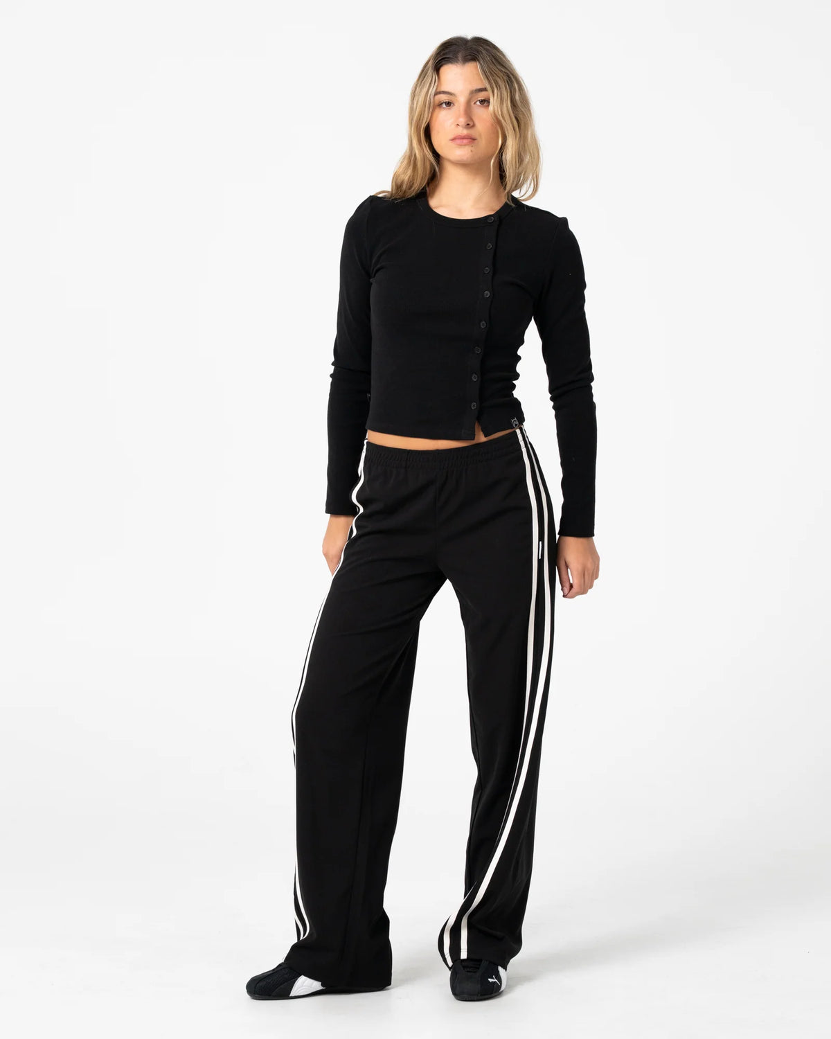 Rusty Bronson Low Rise Trackpant - Black