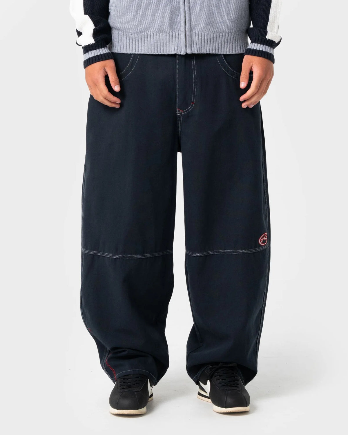 Rusty Step Stone Cacoon Pant - Navy Blue