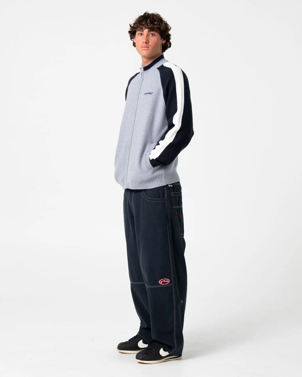 Rusty Step Stone Cacoon Pant - Navy Blue