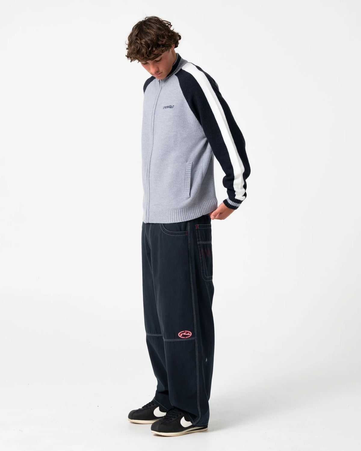 Rusty Step Stone Cacoon Pant - Navy Blue