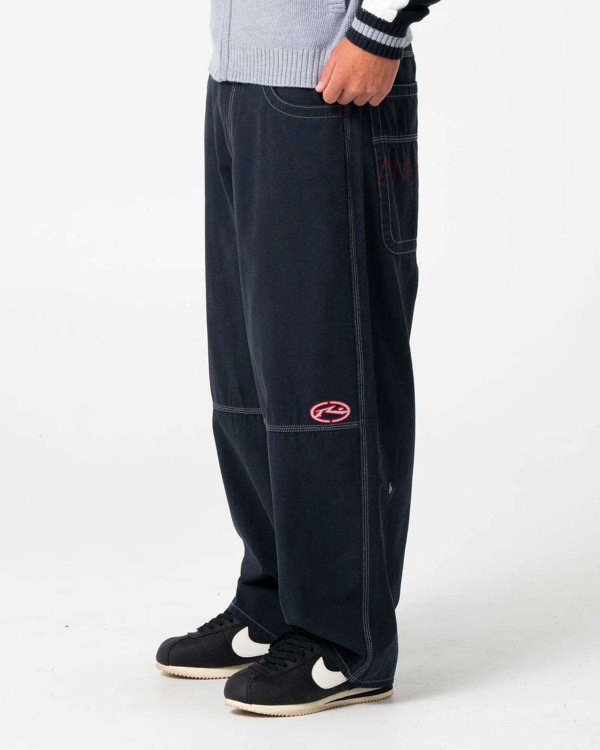 Rusty Step Stone Cacoon Pant - Navy Blue
