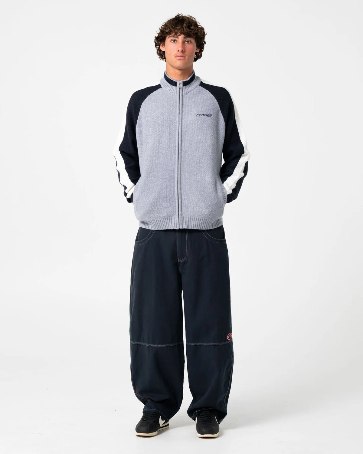 Rusty Step Stone Cacoon Pant - Navy Blue