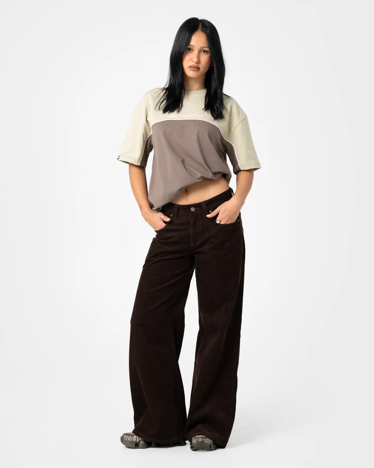 Rusty Polar Popped Oversize Tee - Khaki