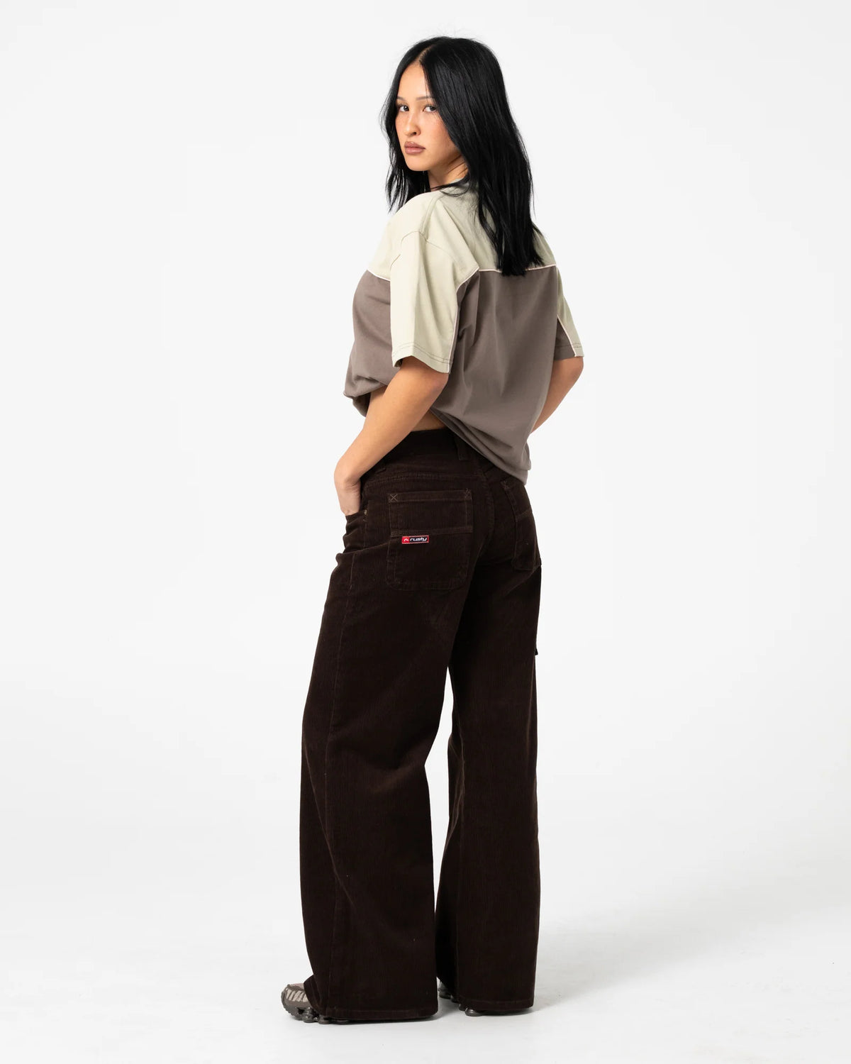 Rusty Polar Popped Oversize Tee - Khaki