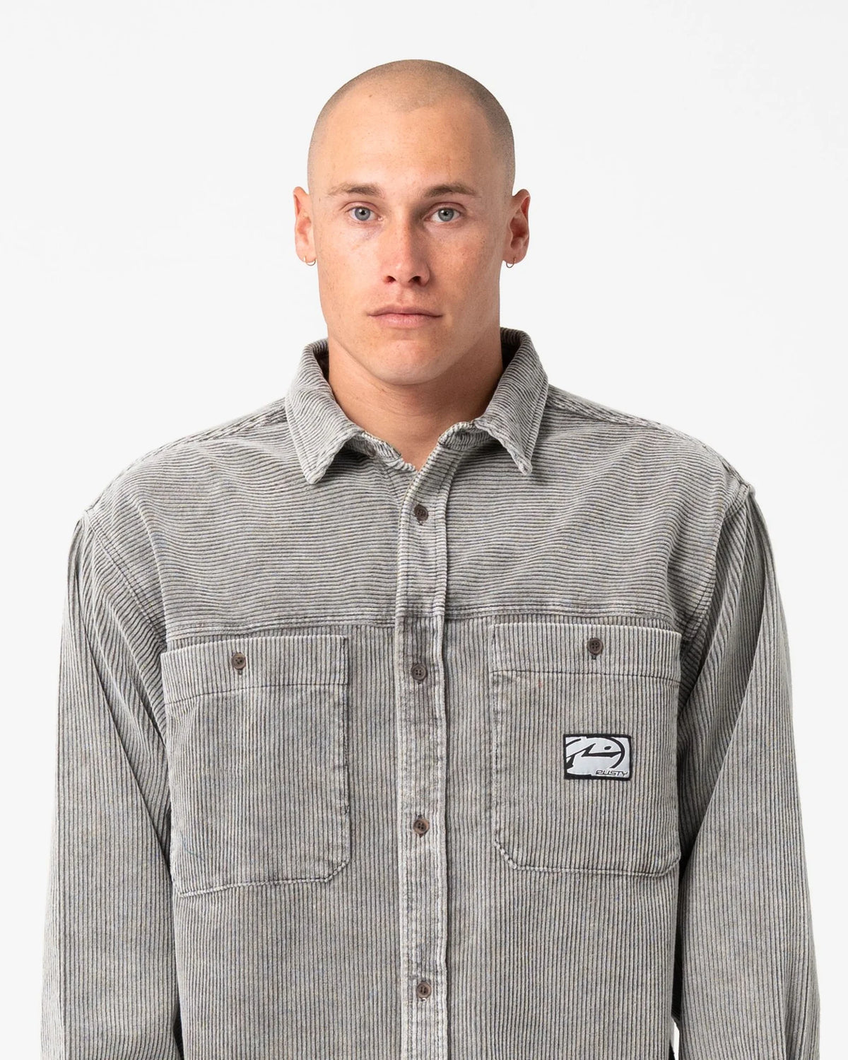 Rusty Cobra Washed Over Shirt - Oyster Grey