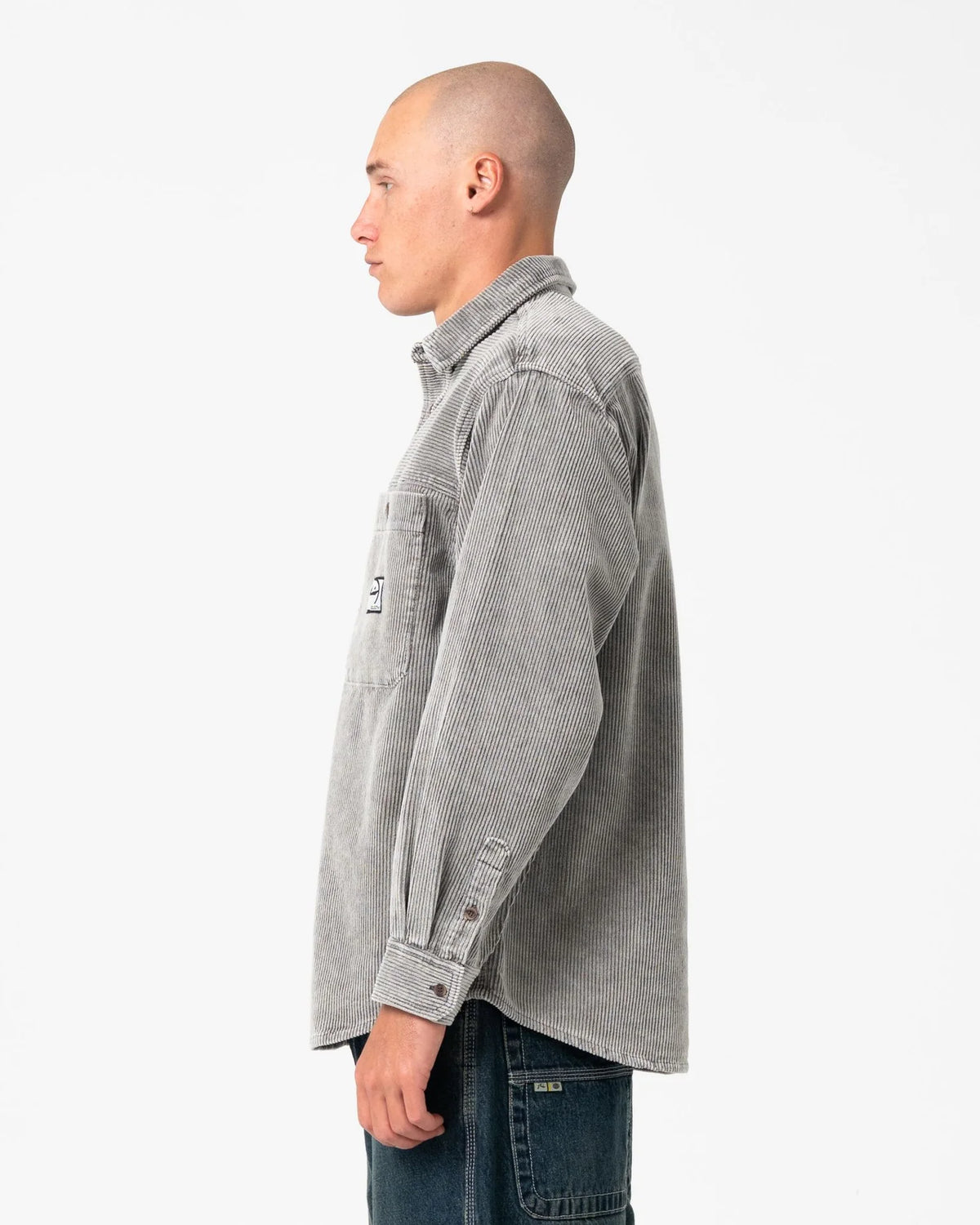 Rusty Cobra Washed Over Shirt - Oyster Grey
