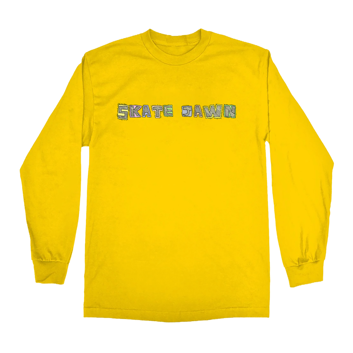 Skate Jawn Patchwork L/S Longsleeve Tee - Yellow