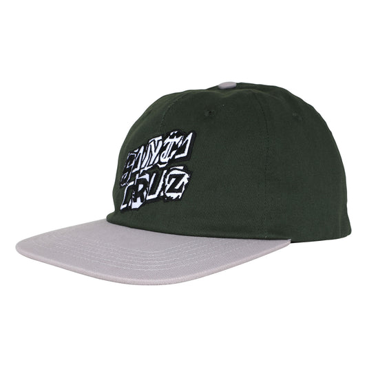 Santa Cruz Pay Off Stack Strip SnapBack Unstructured Hat - Forest Green/Grey