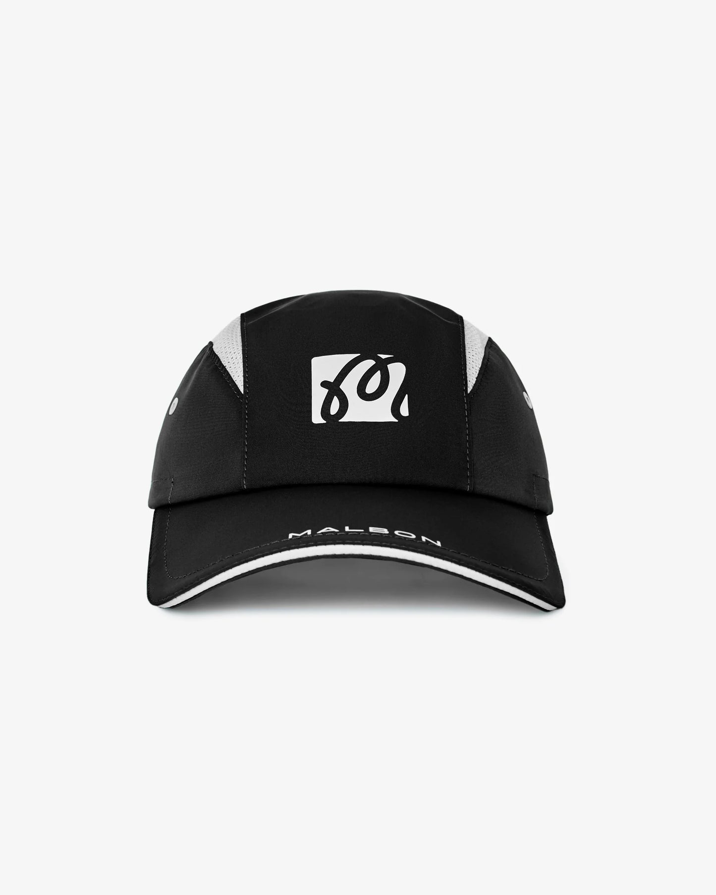 Malbon Performance Mesh 6 Panel Bungee Hat - Black