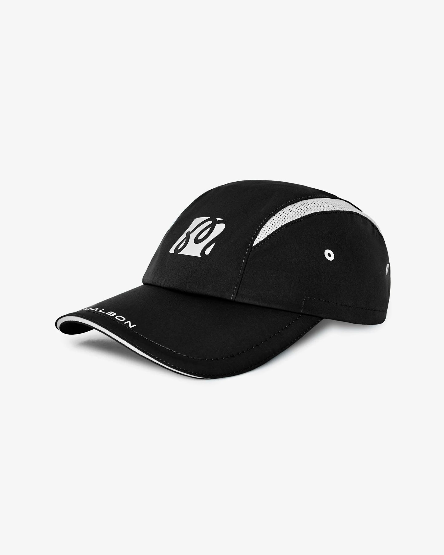 Malbon Performance Mesh 6 Panel Bungee Hat - Black