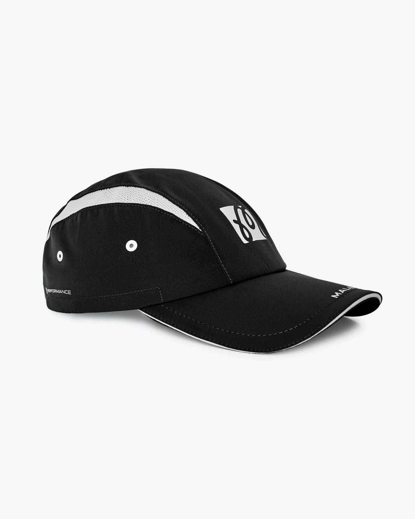 Malbon Performance Mesh 6 Panel Bungee Hat - Black