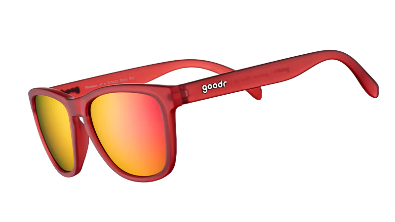 goodr OG Phoenix at a Bloody Mary Bar Sunglasses - Red