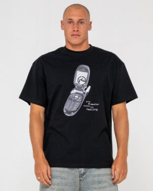 Rusty Phone a Friend Short Sleeve Tee - Black