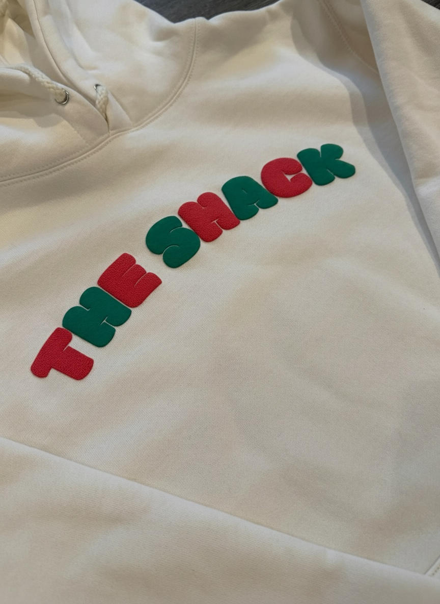 The Shack Holiday Limited Edition Puff Hoodie - Bone