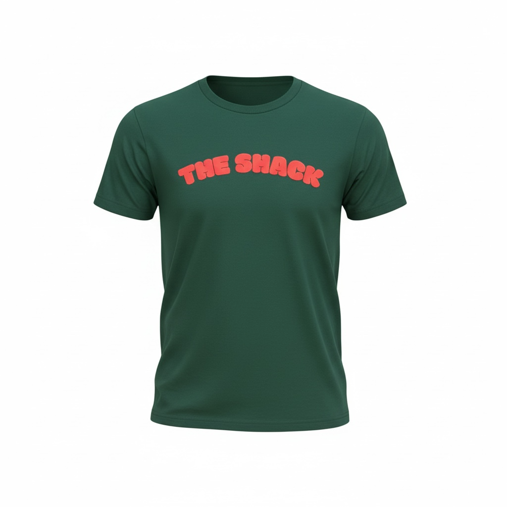 The Shack Holiday Puff Print Tee -  Evergreen