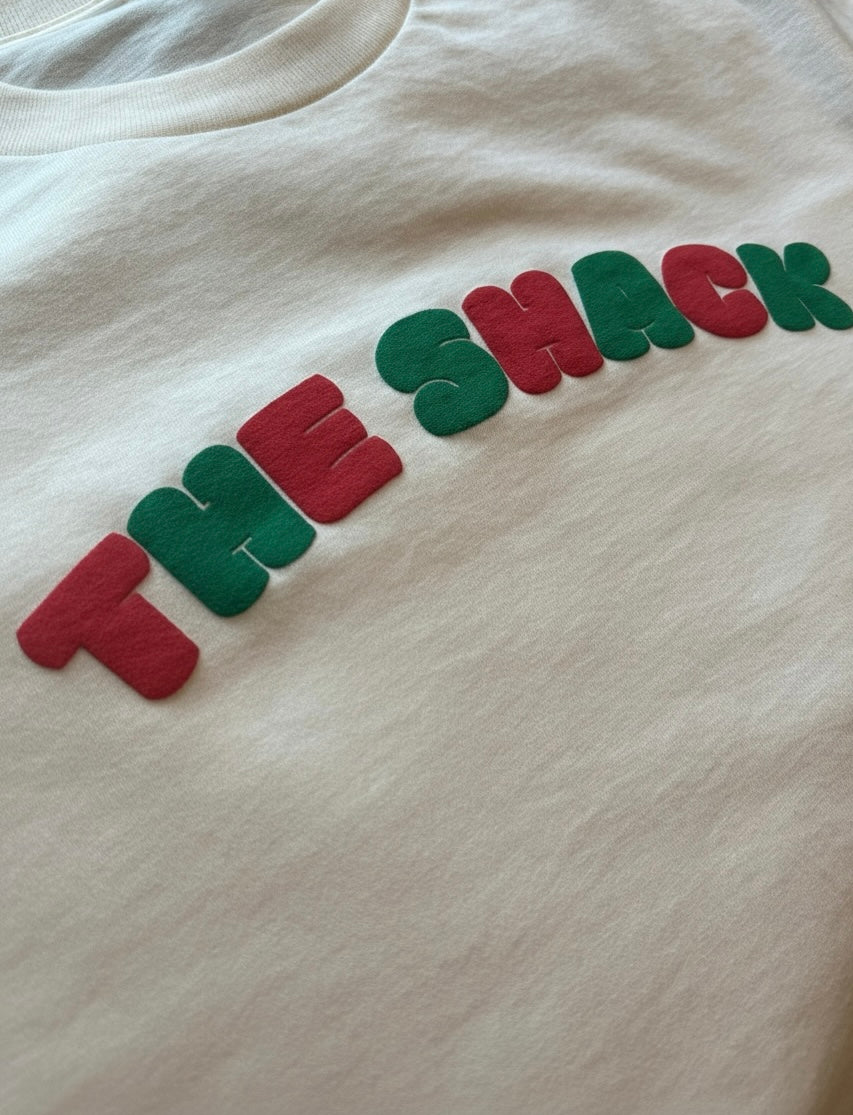 The Shack Holiday Puff Print Tee -  Bone