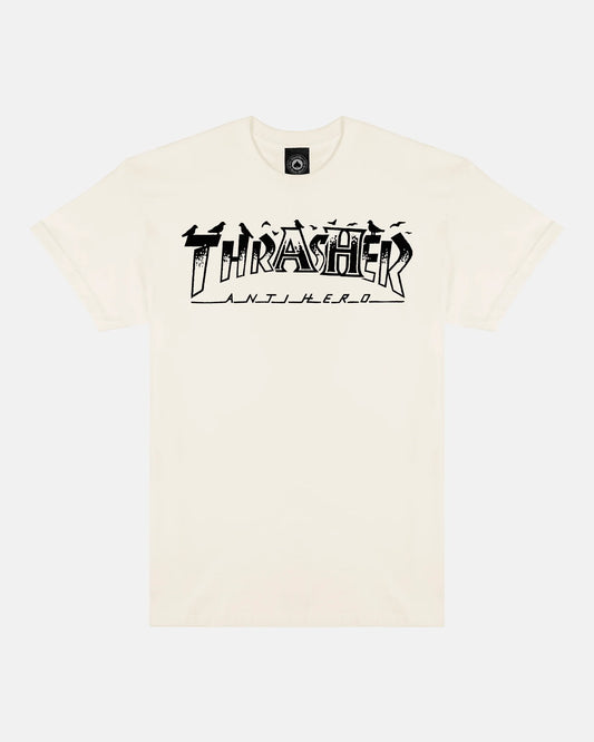 Thrasher x Antihero Pigeon Mag Tee - Natural