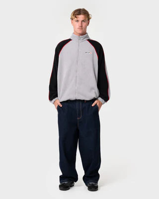 Rusty Pimp My Tides Zip Thru Sherpa Fleece - Stone Grey