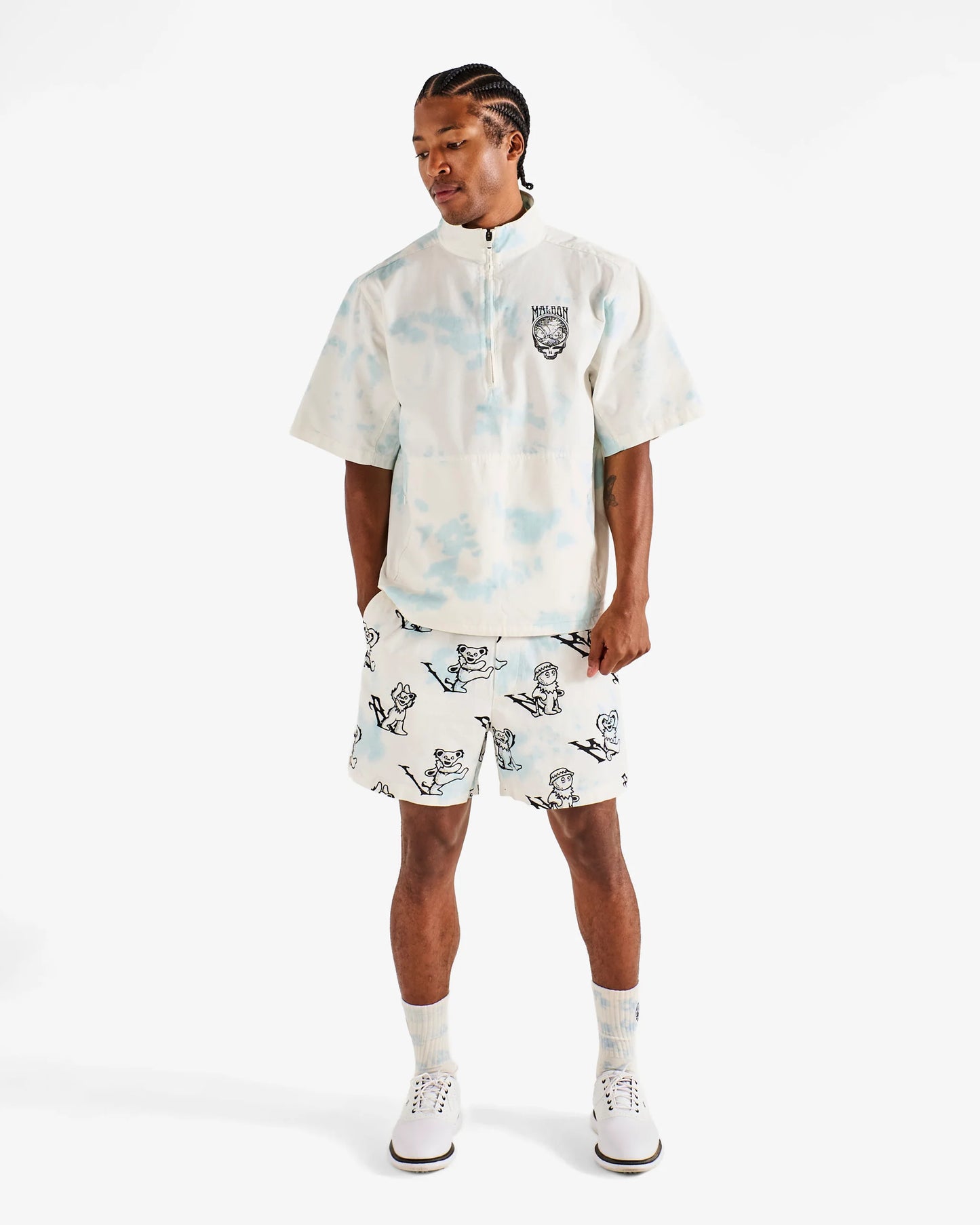 Malbon x Grateful Dead Pine Reflection Windshirt - Light Blue