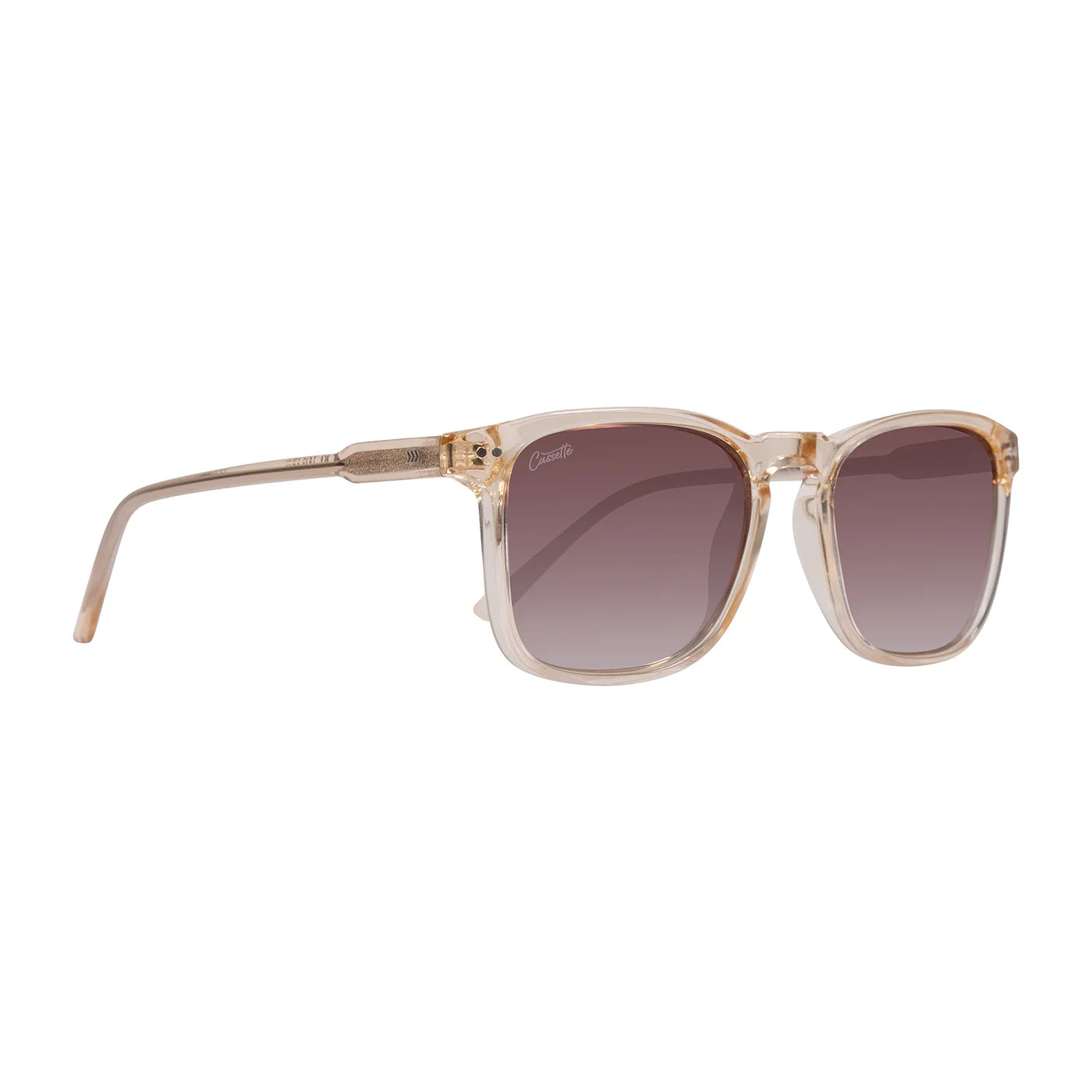 Cassette Optics Playlist Sunglasses - Champagne / Polarized Gradient Tea Lens