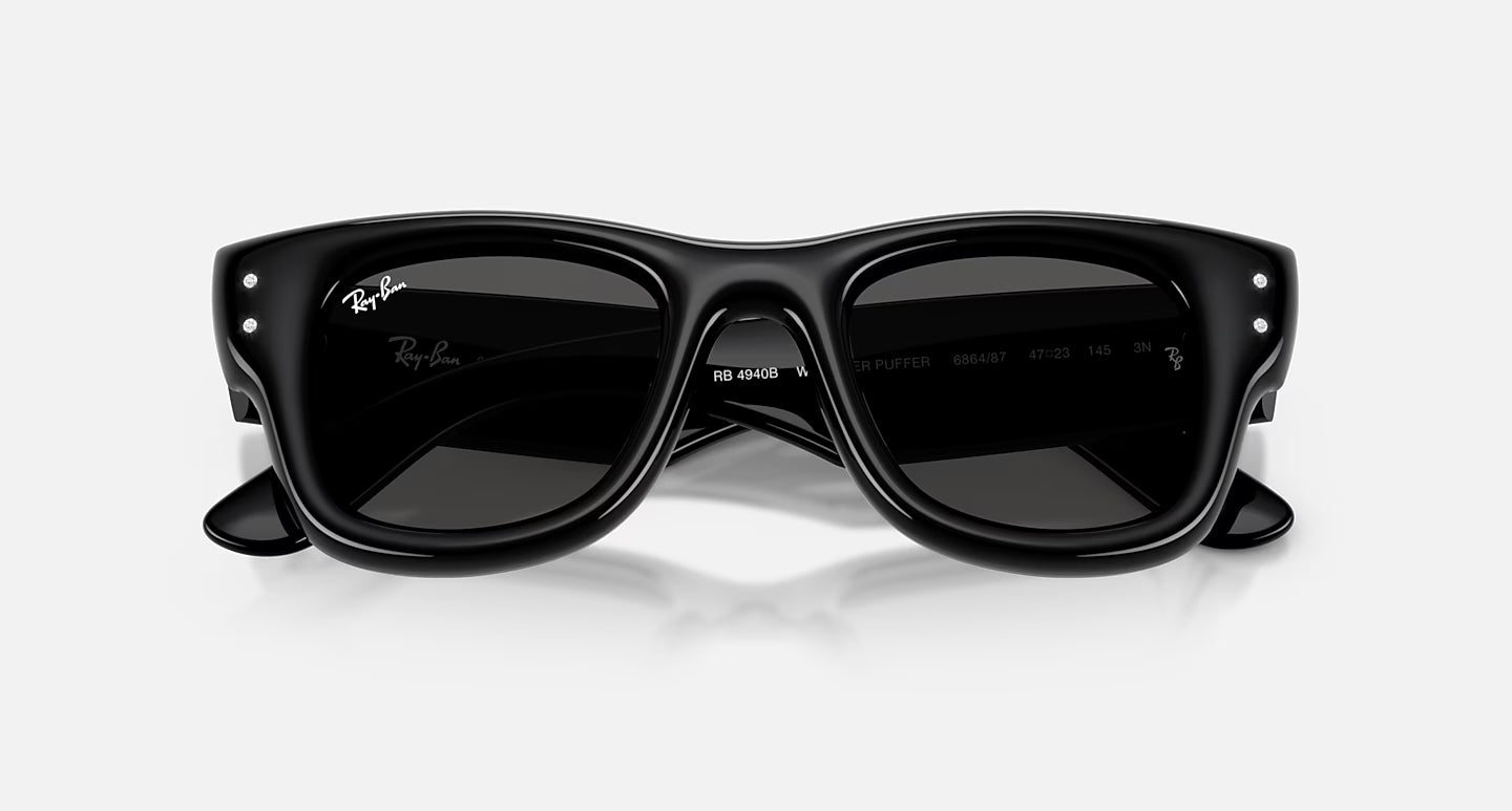 Wayfarer Puffer 47 Black & Strass W/ Dark Grey Lens