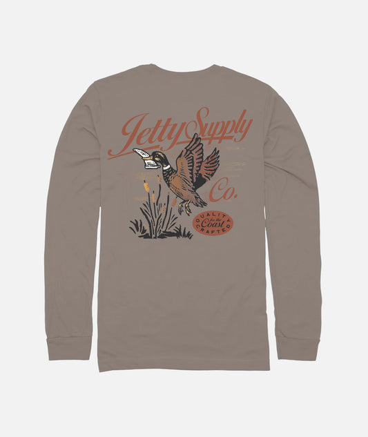 Quack Long Sleeve LS Tee - Cinder