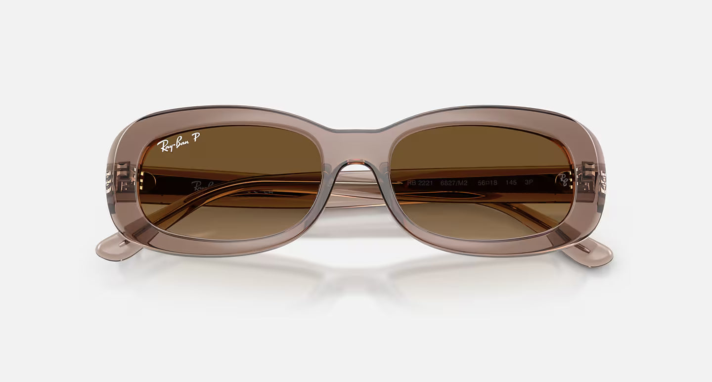 RB2221 Transparent Beige w/ Gradient Brown Polar