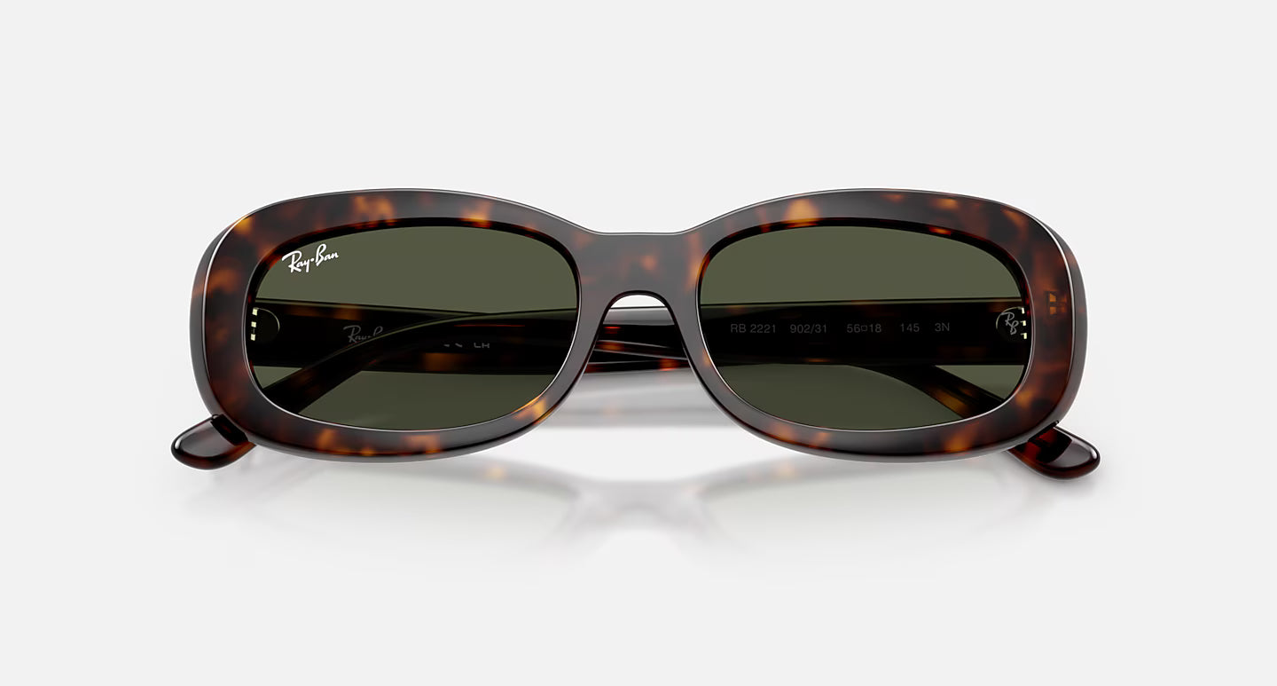 RB2221 Polished Havana w/ Green Lens